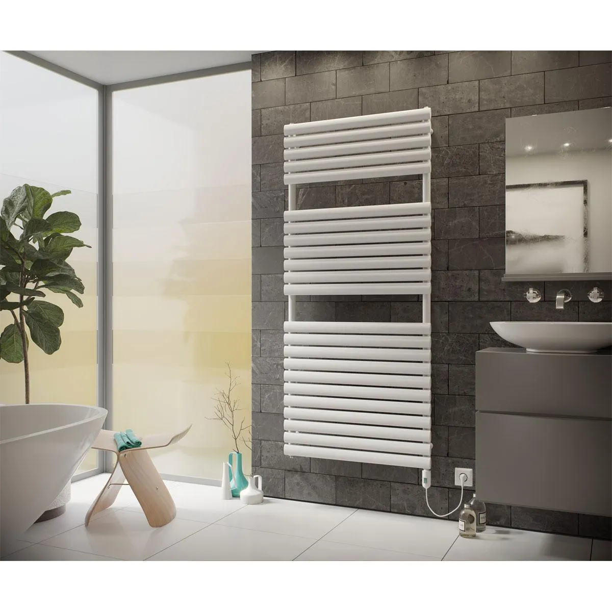 Ximax Elektrischer Handtuchwärmer Nestor 1802 x 600 mm 900 Watt Typ 2 Weiß