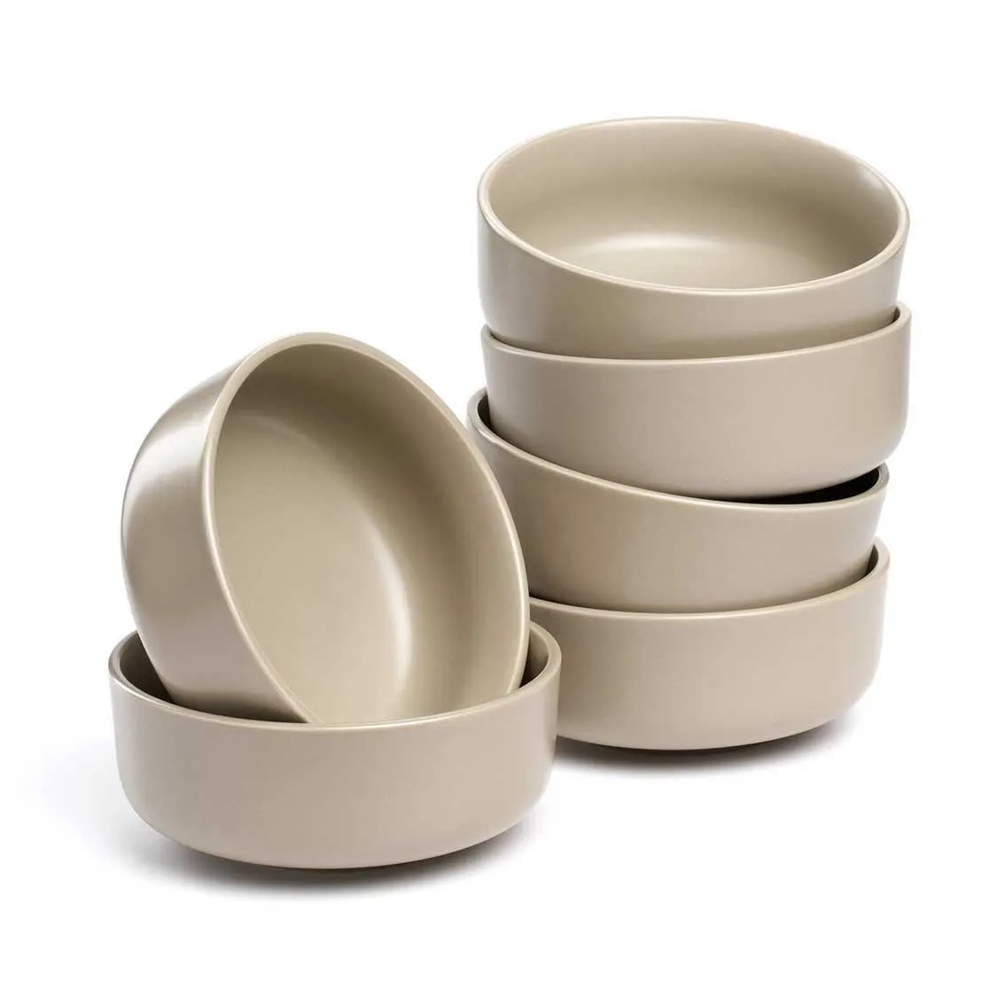 Keramikschale ROMA 16 cm beige 6er-Set