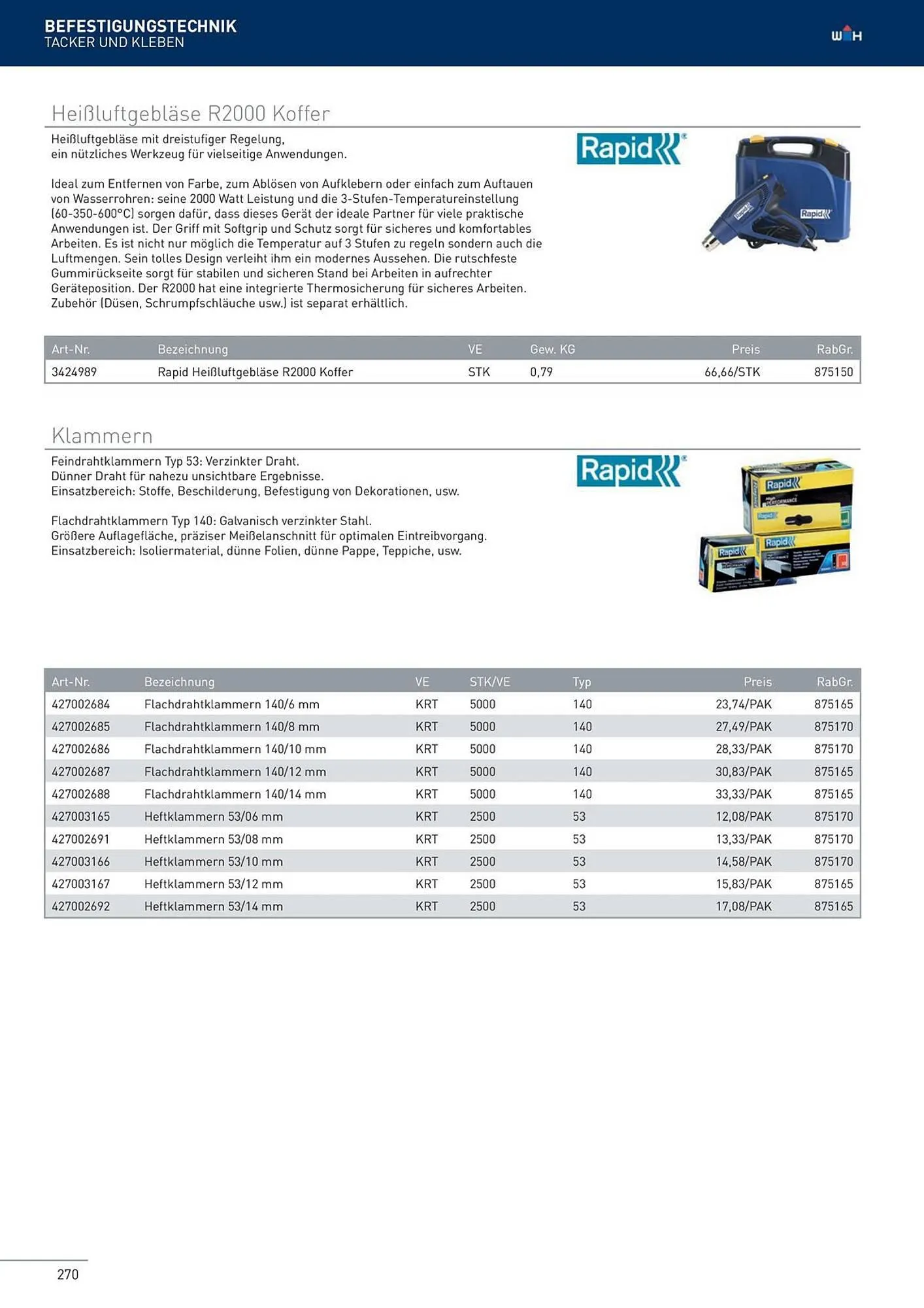 Würth Flugblatt von 22. Februar bis 31. Dezember 2024 - Flugblätt seite 270