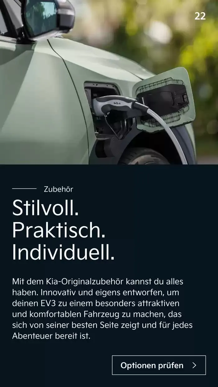 Kia EV3 von 10. Oktober bis 10. Oktober 2025 - Flugblätt seite 22