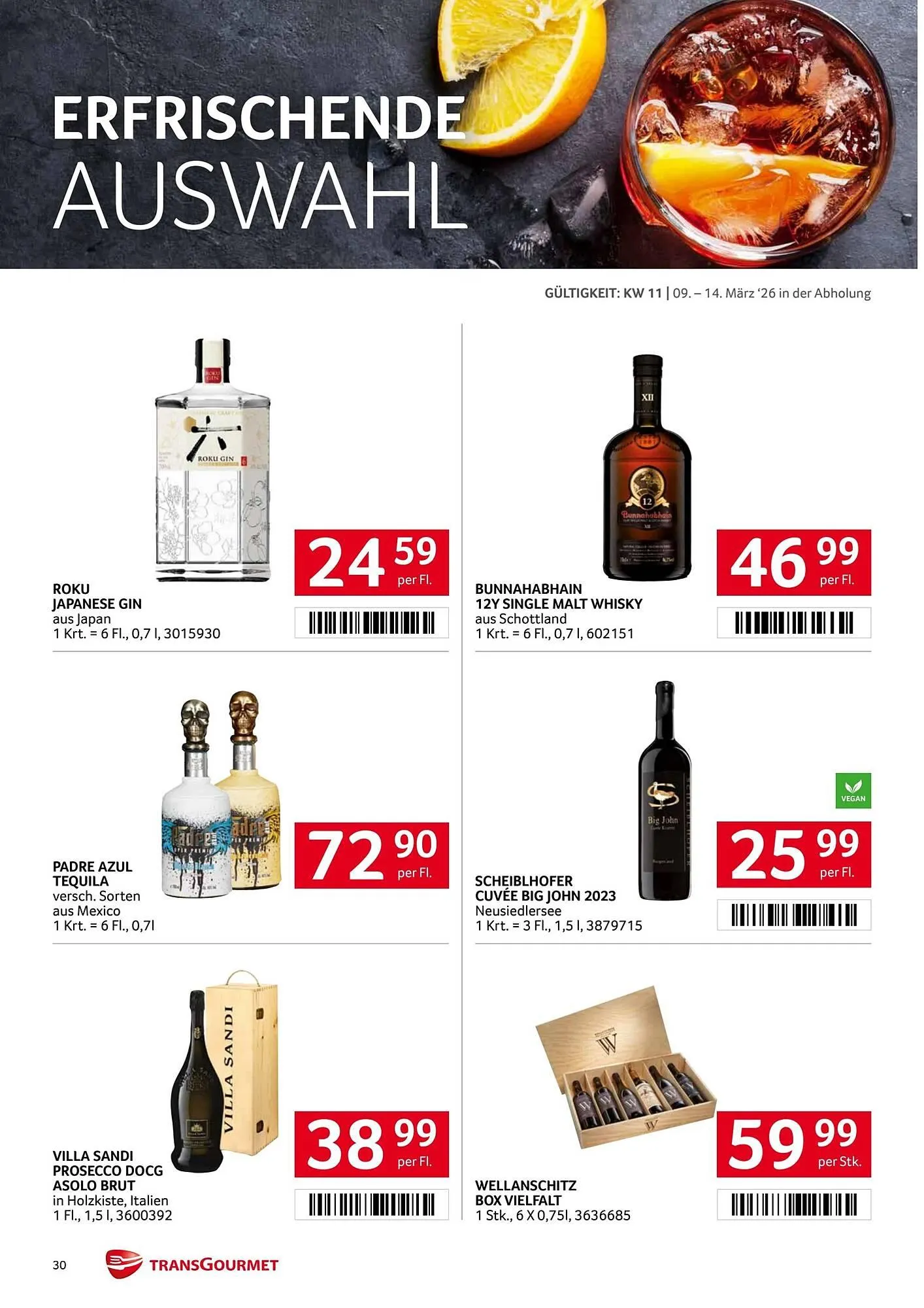Transgourmet Flugblatt von 9. März bis 14. März 2026 - Flugblätt seite 30