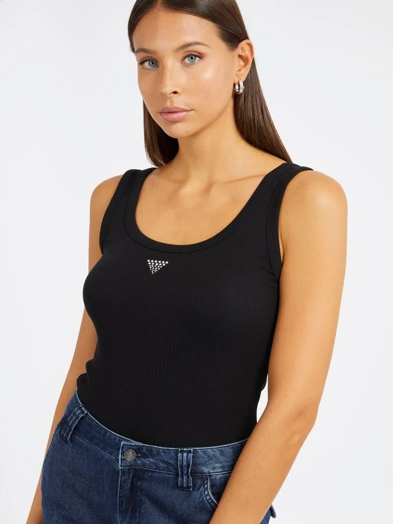 Tanktop logo-dreieck strass