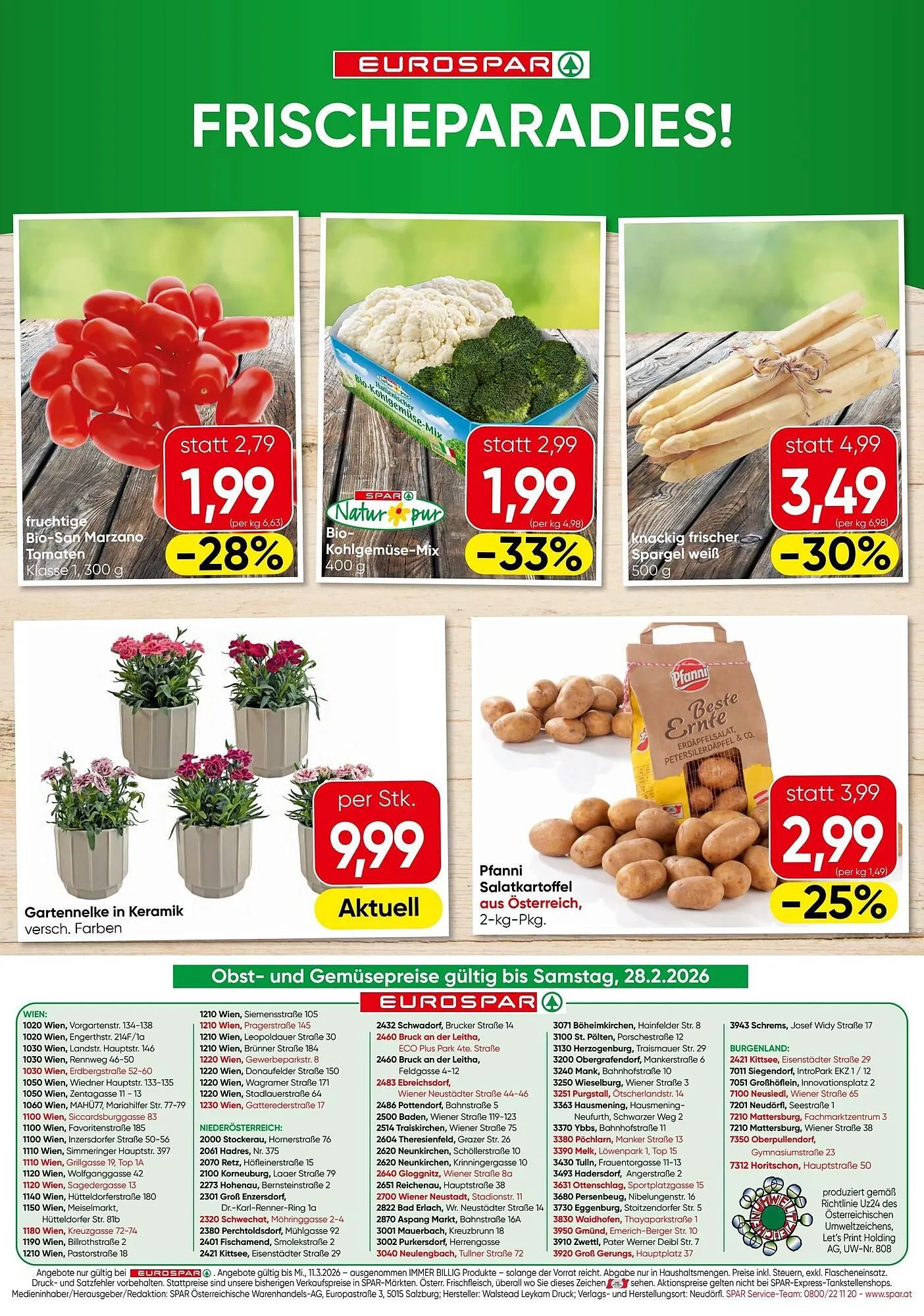 Eurospar Flugblatt von 26. Februar bis 11. März 2026 - Flugblätt seite  16