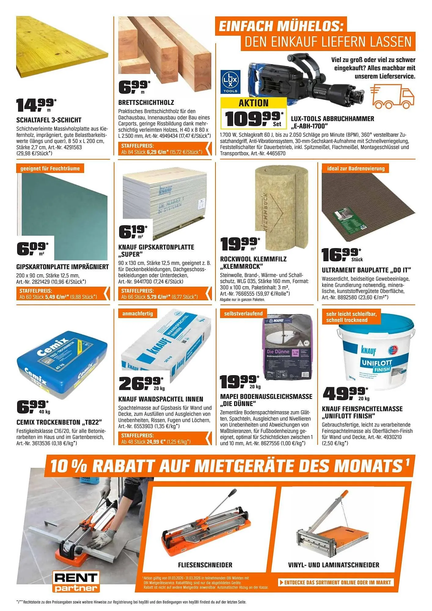 OBI Flugblatt von 1. März bis 1. April 2026 - Flugblätt seite  19