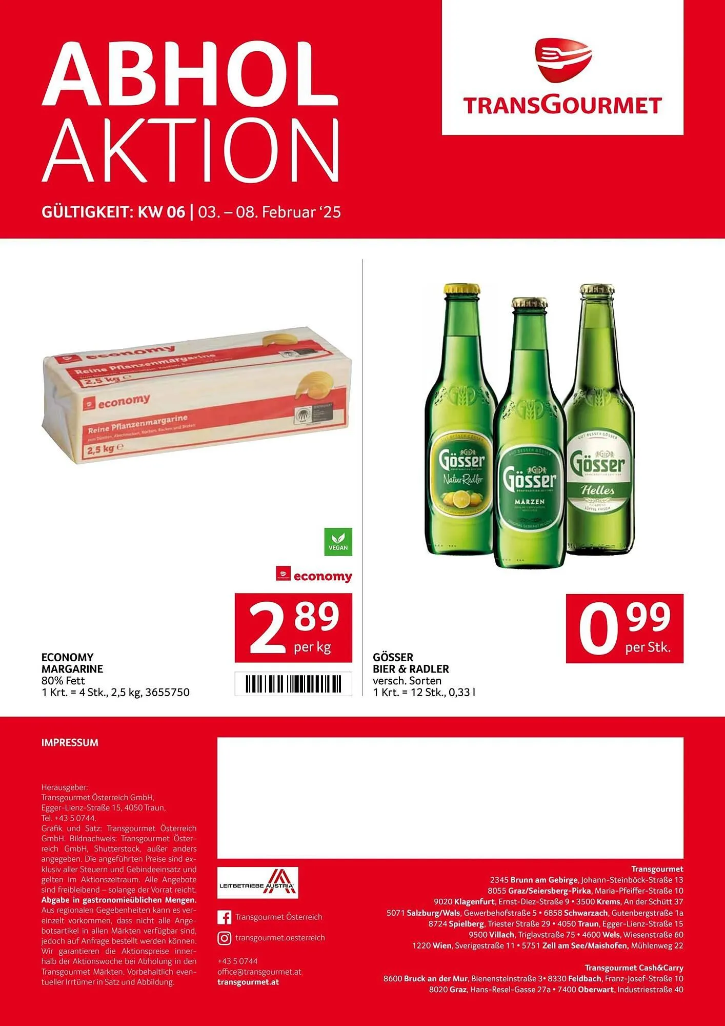 Transgourmet Flugblatt von 3. Februar bis 9. Februar 2025 - Flugblätt seite  22