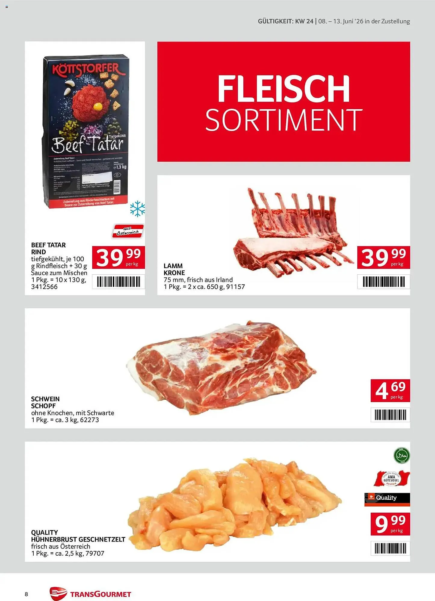 Transgourmet Flugblatt von 8. Juni bis 13. Juni 2026 - Flugblätt seite  8