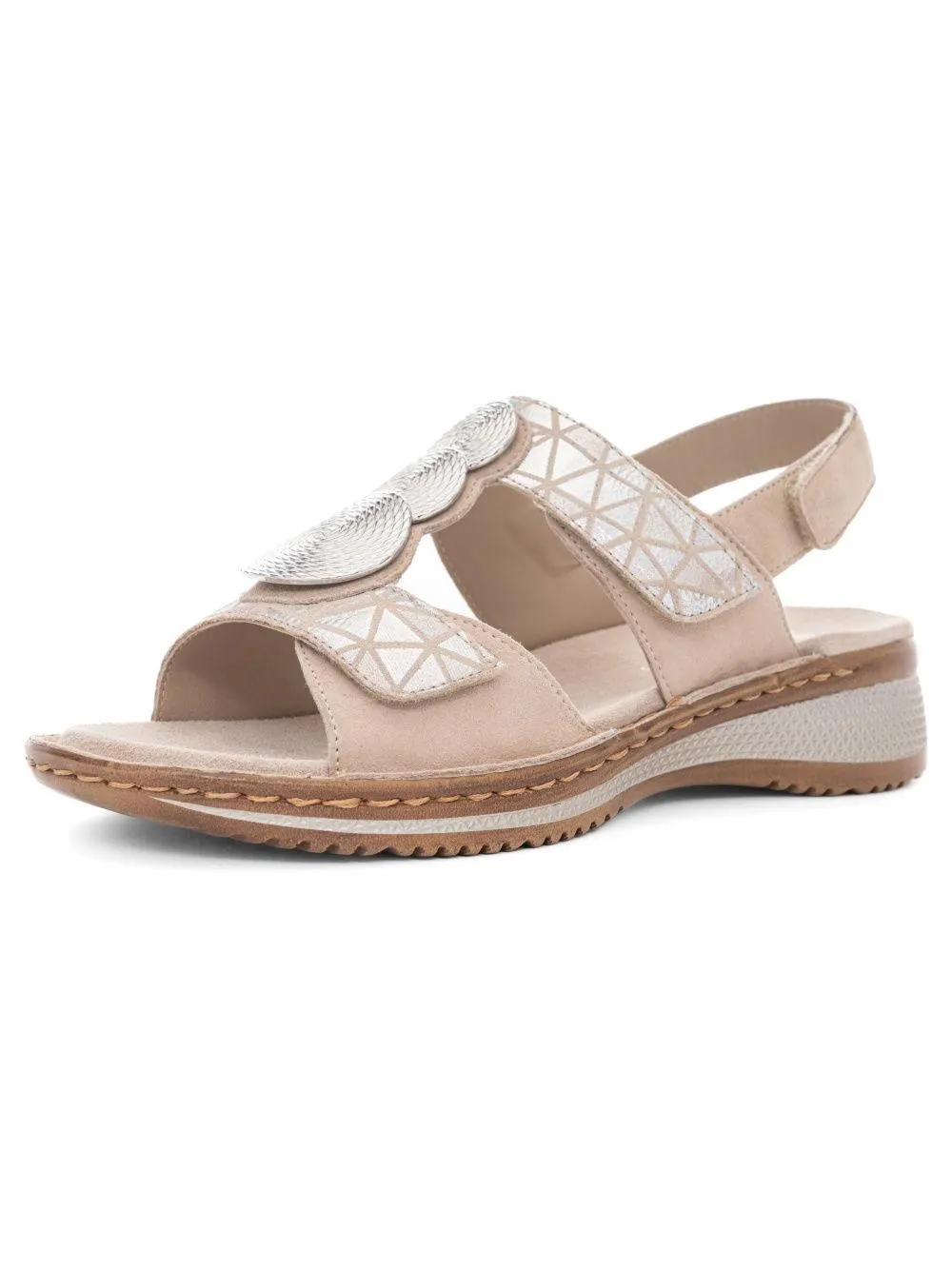 Sandalette Hawaii sand silber