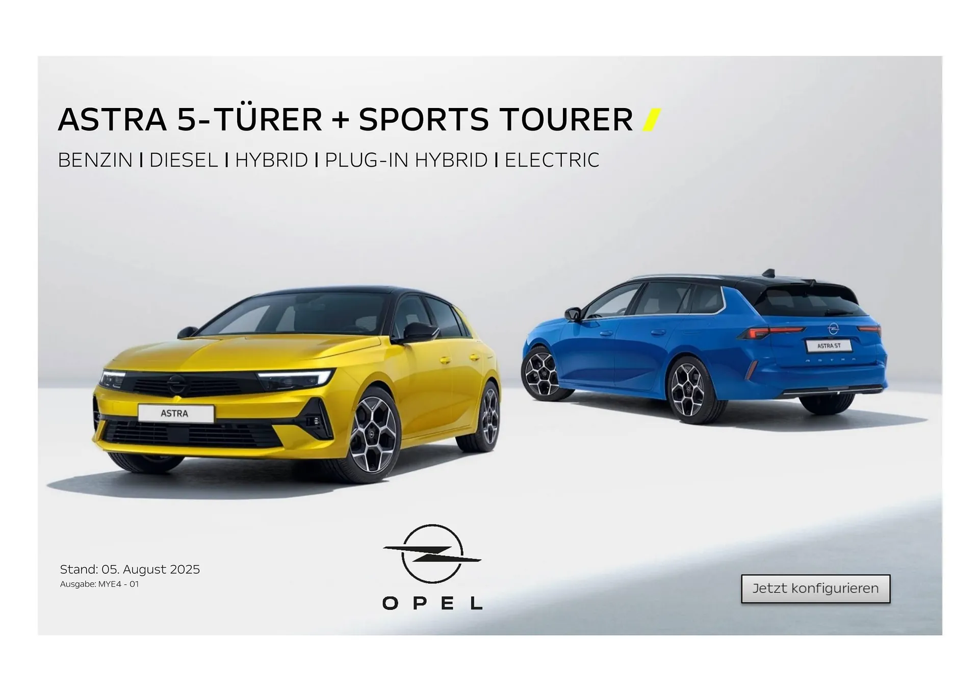 Opel Flugblatt von 18. August bis 18. November 2025 - Flugblätt seite  1