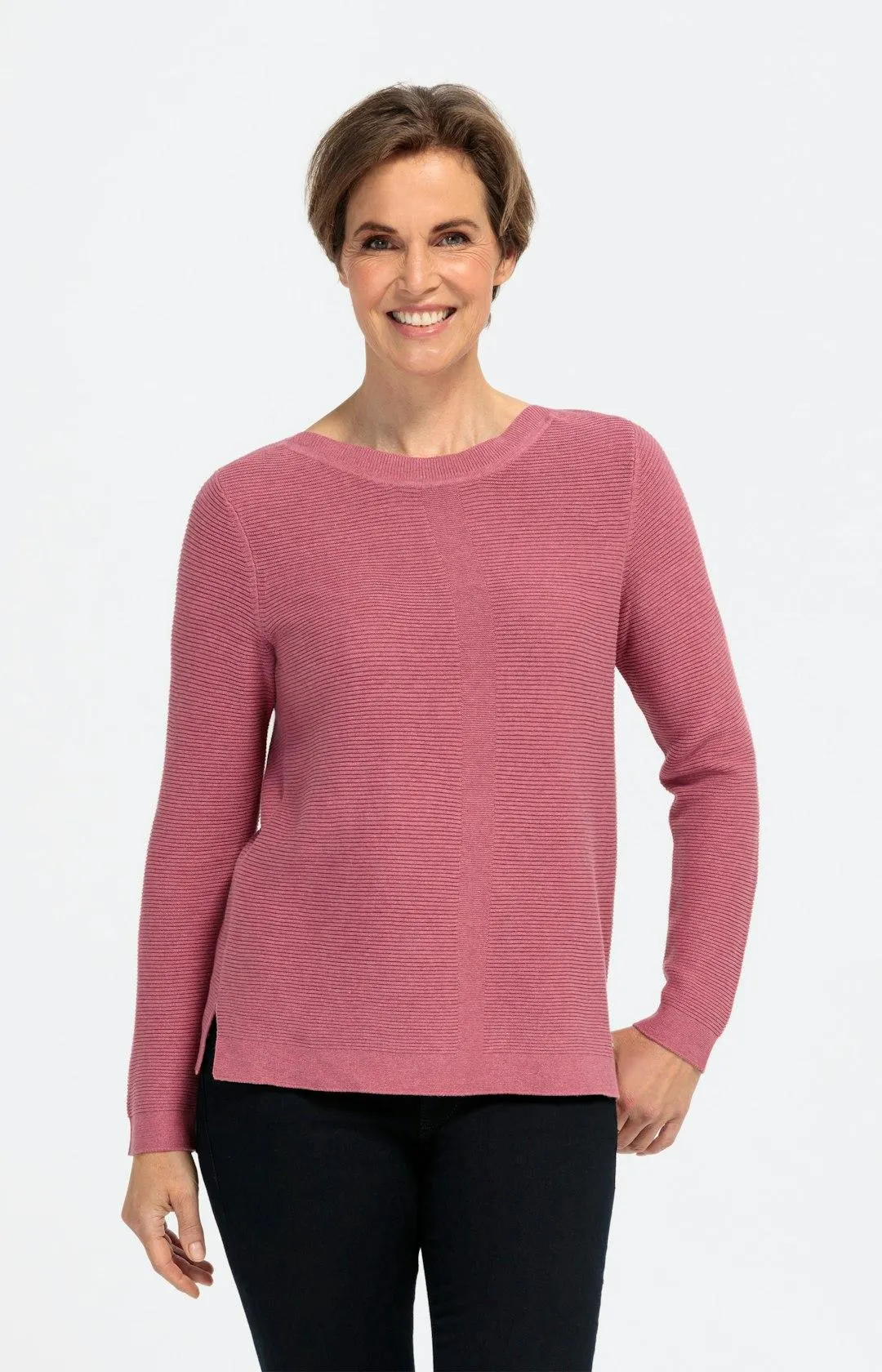 Feinstrickpullover mit Struktur