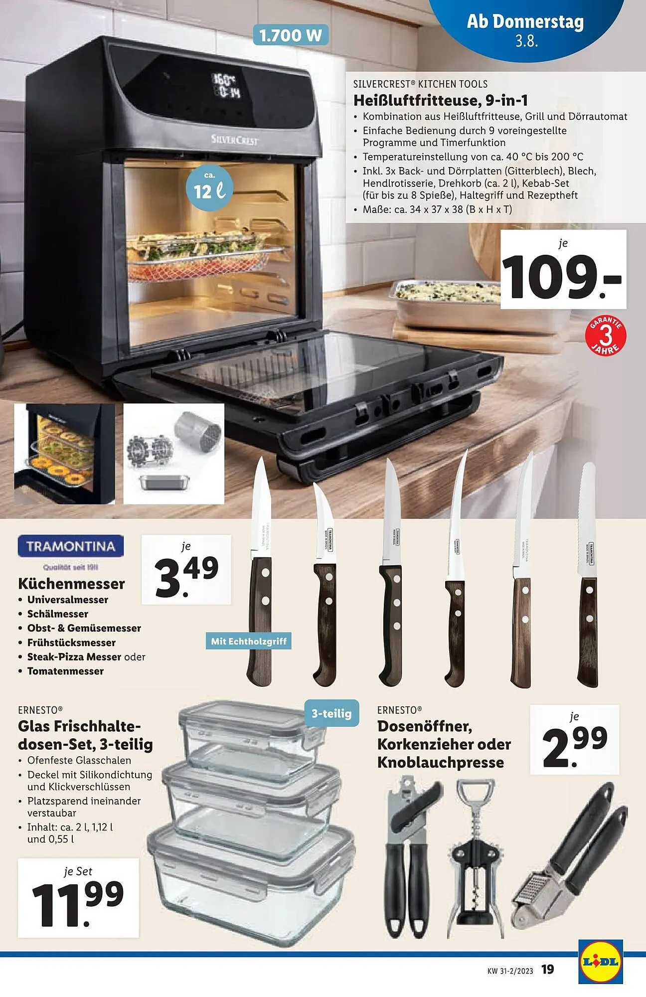 Lidl Flugblatt von 2. August bis 9. August 2023 - Flugblätt seite  19