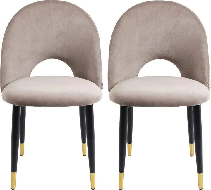 Stuhl Iris Velvet Taupe (2/Set)