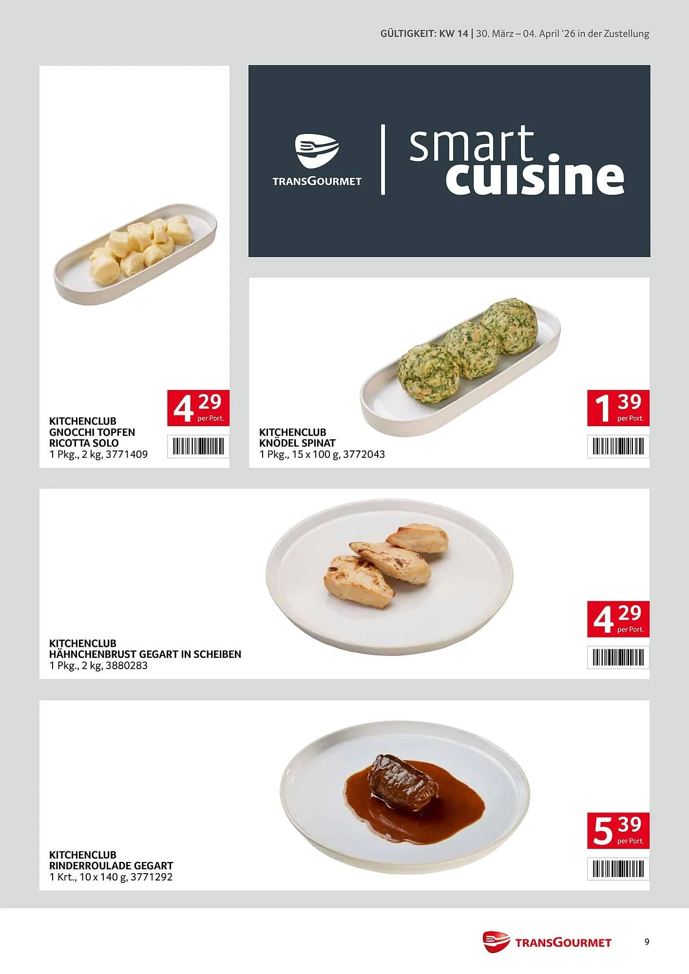 Transgourmet Flugblatt von 30. März bis 4. April 2026 - Flugblätt seite  9