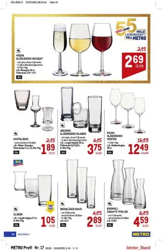 METRO Flugblatt - Profi von 6. August bis 19. August 2026 - Flugblätt seite 44