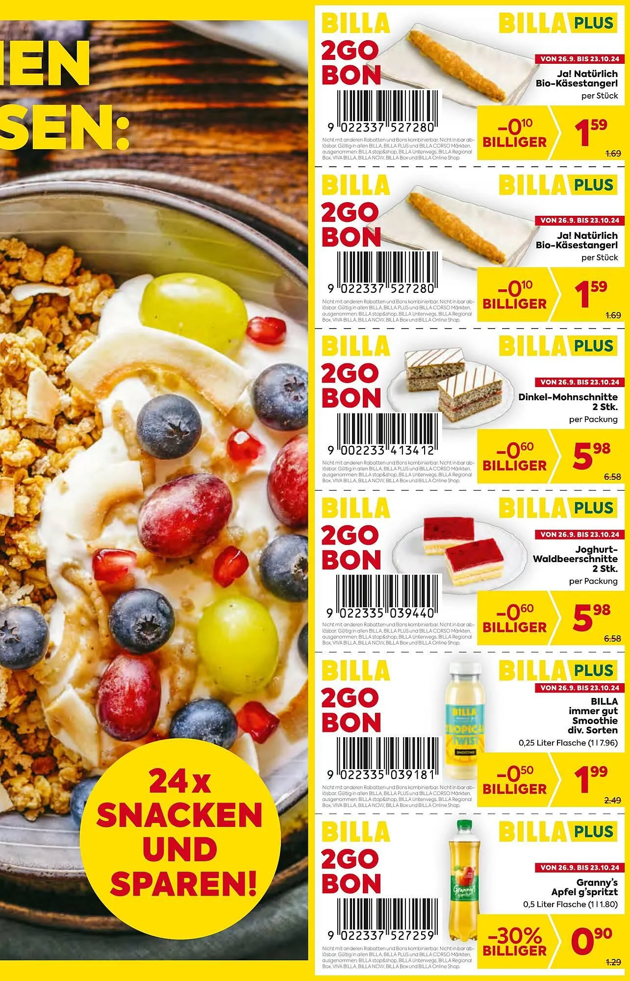 Billa Corso Flugblatt von 26. September bis 2. Oktober 2024 - Flugblätt seite 19
