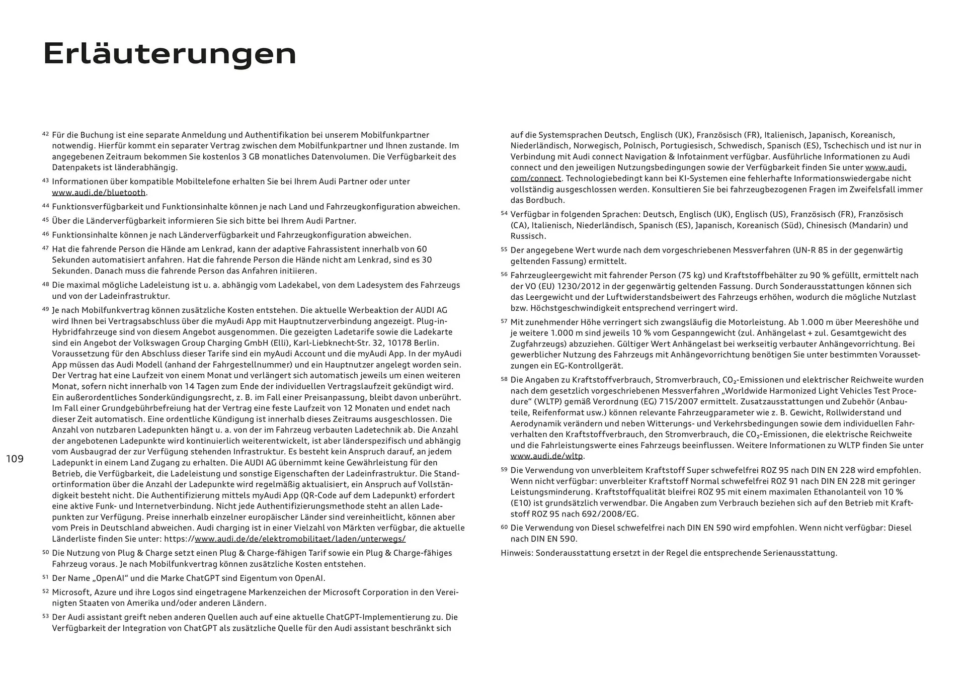 Audi Flugblatt von 20. November bis 22. Juli 2026 - Flugblätt seite  108