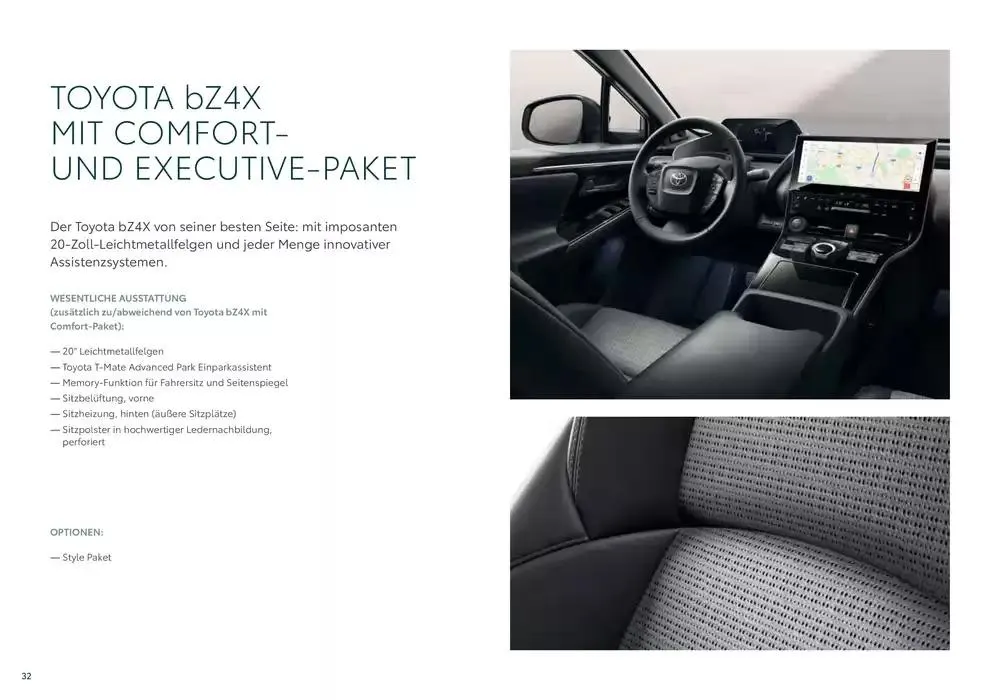 Toyota bZ4X  von 7. Dezember bis 7. Dezember 2025 - Flugblätt seite  32
