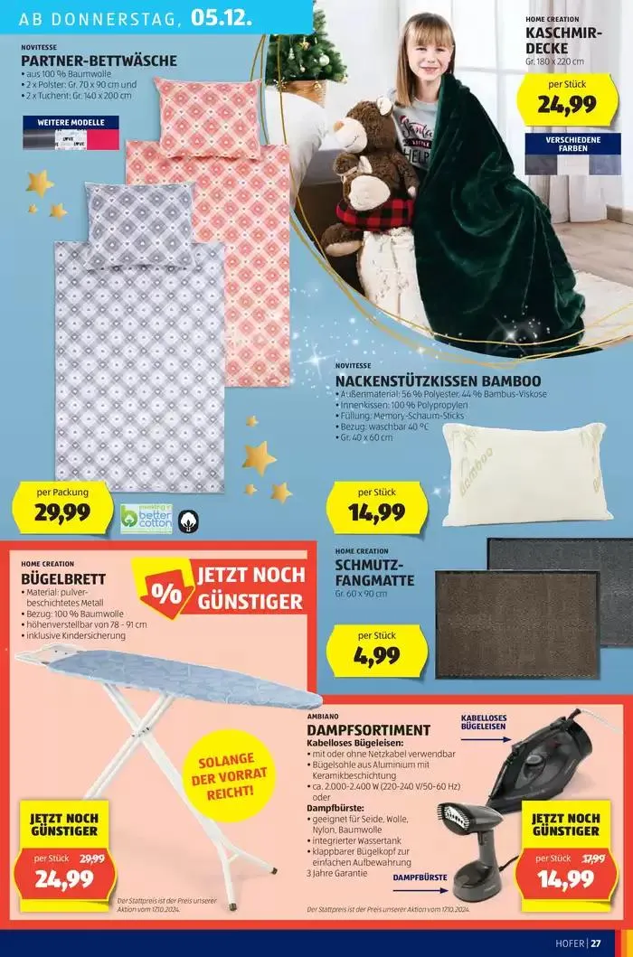 Blättern Sie online im HOFER Flugblatt von 27. November bis 11. Dezember 2024 - Flugblätt seite 31