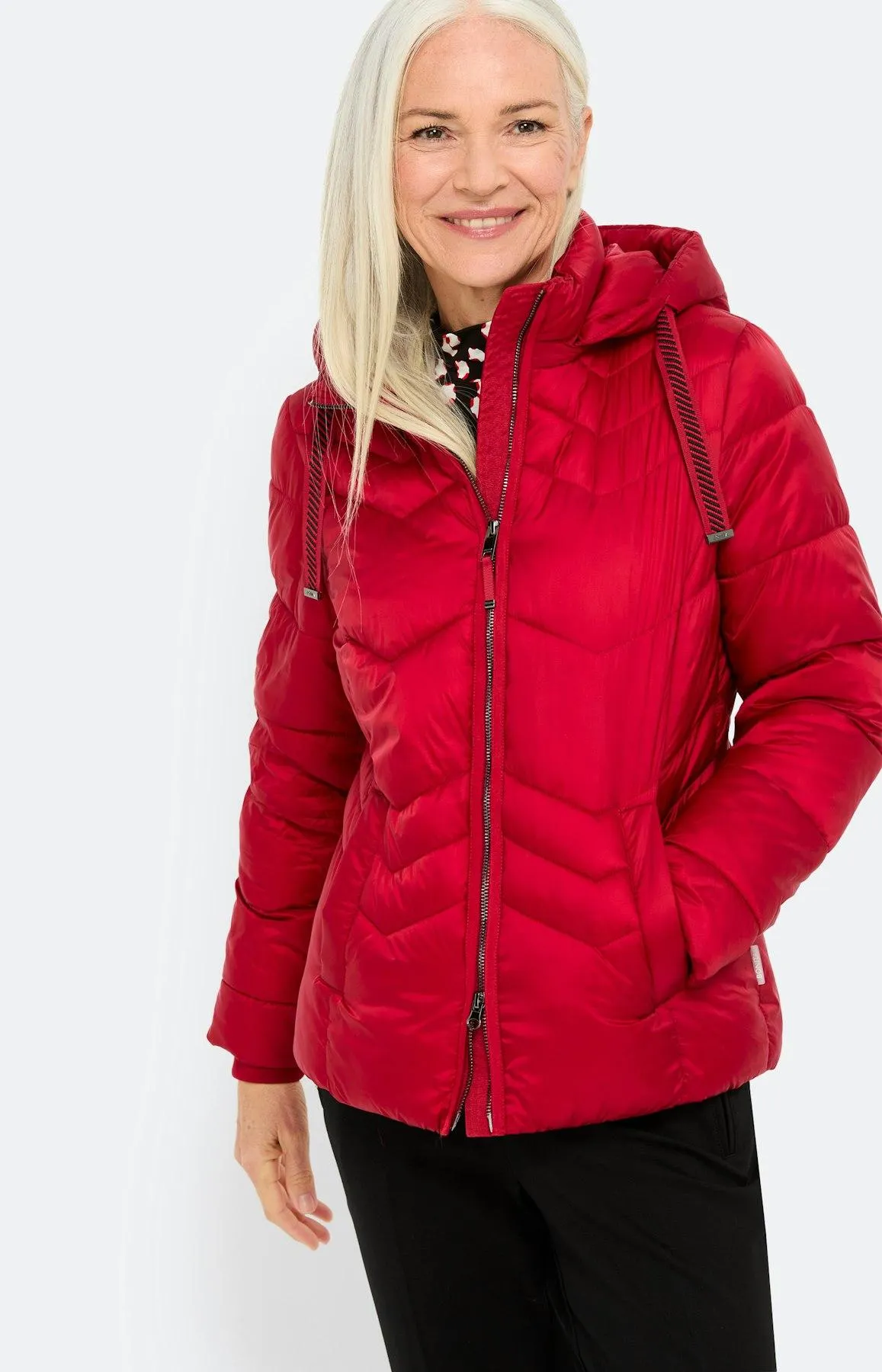 Steppjacke mit Taschen, rot