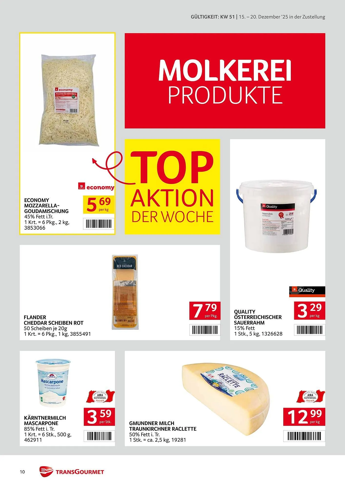 Transgourmet Flugblatt von 15. Dezember bis 20. Dezember 2025 - Flugblätt seite  10