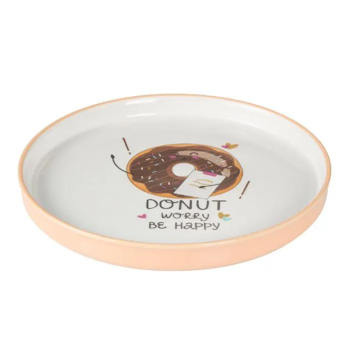 Teller Donut, Happy, 18.5 cm