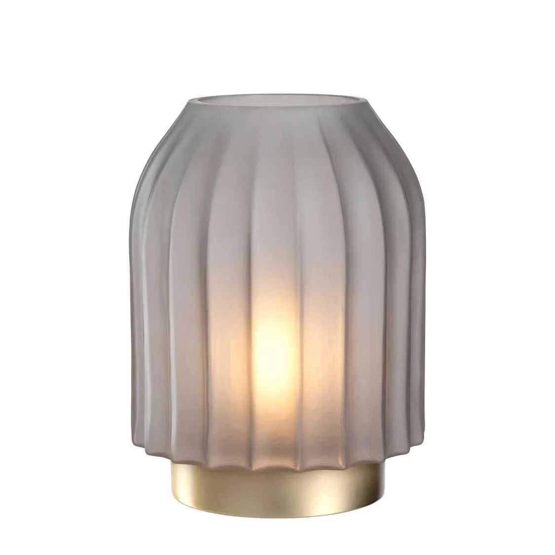 LED Lampe SILENZIO 22 cm grau satiniert