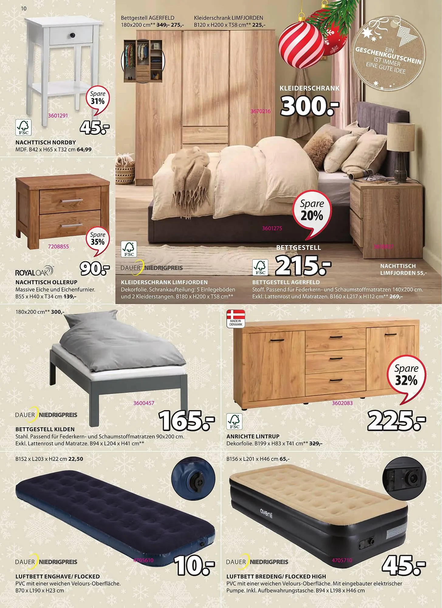 JYSK Flugblatt von 29. November bis 2. Jänner 2024 - Flugblätt seite  10