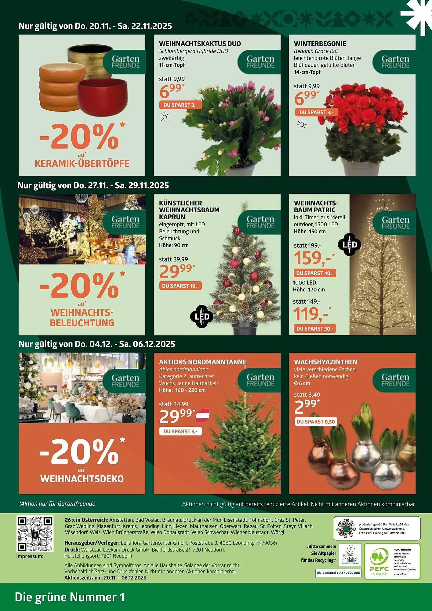 Bellaflora Flugblatt von 20. November bis 7. Dezember 2025 - Flugblätt seite  8