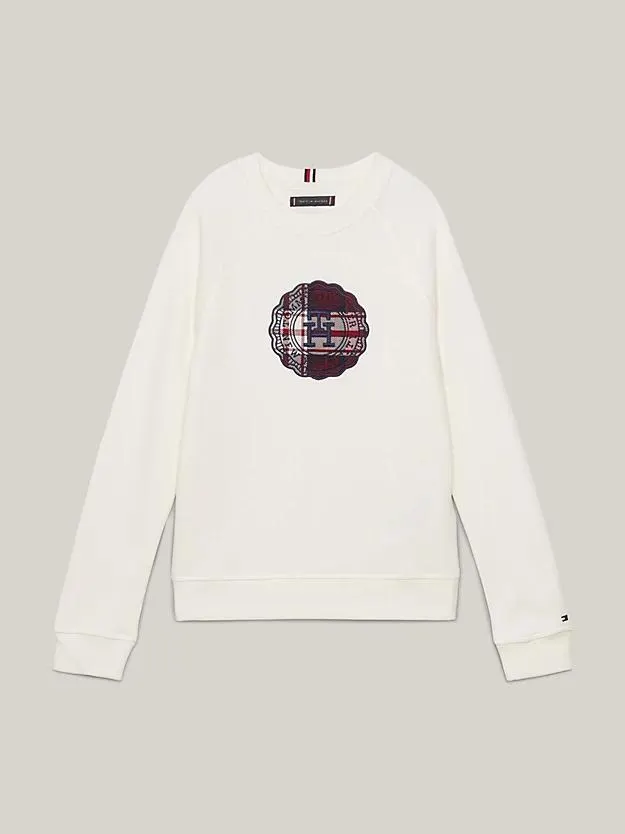 TH Monogram Sweatshirt mit Stempel-Logo