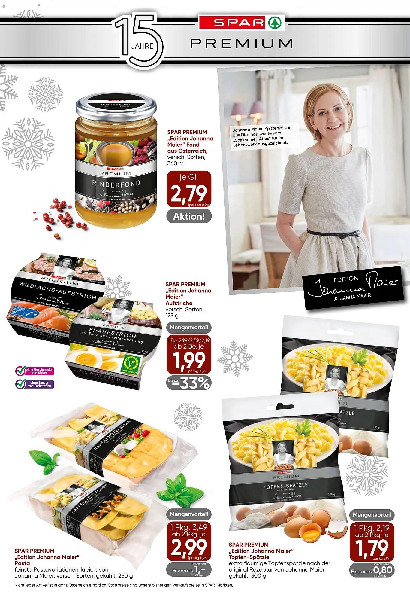 Spar Flugblatt von 11. Dezember bis 8. Jänner 2026 - Flugblätt seite 14