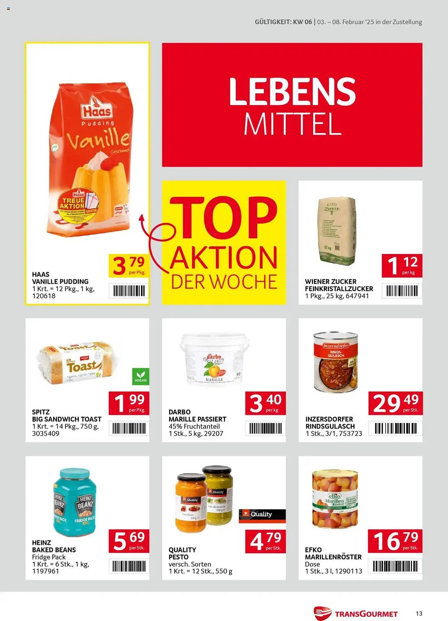 Transgourmet Flugblatt von 3. Februar bis 8. Februar 2025 - Flugblätt seite  13