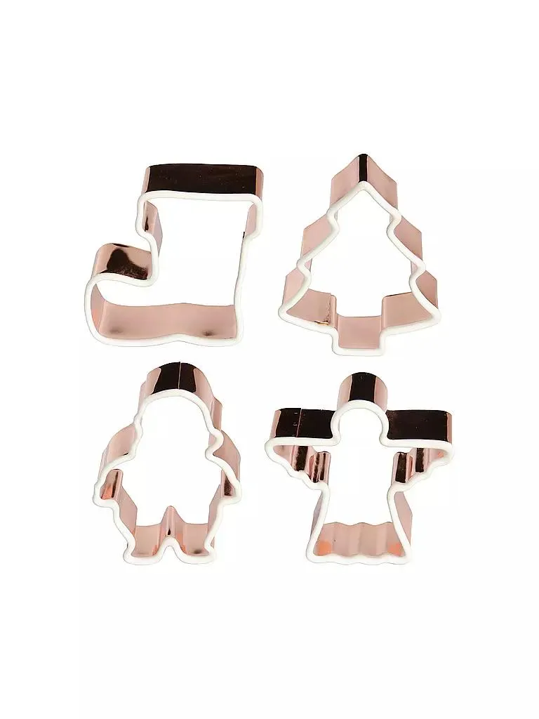 Ausstechformen 4tlg. XMAS MINI Kupfer/Silikon