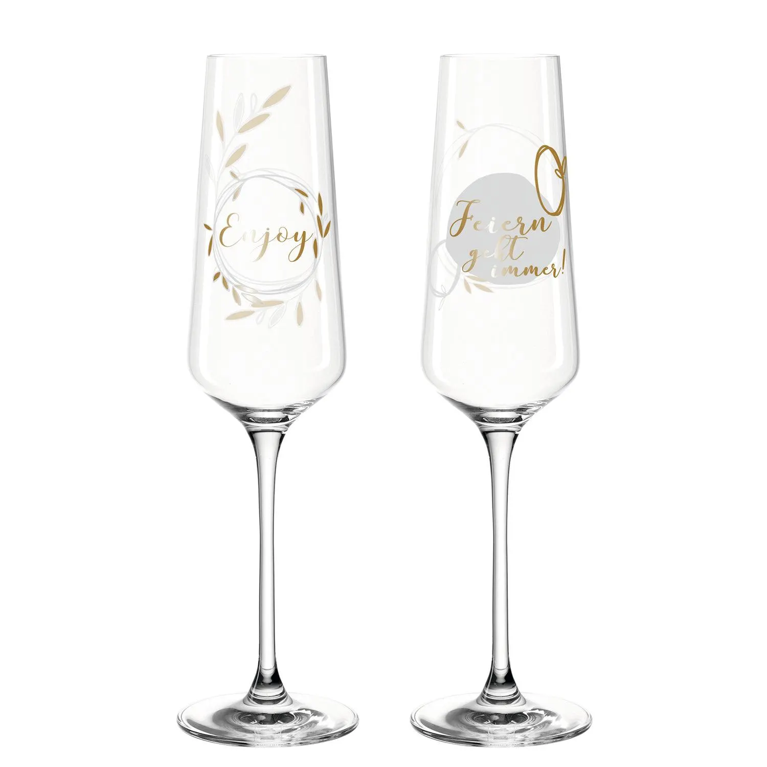 2 Sektgläser PRESENTE 280 ml 'Feiern'