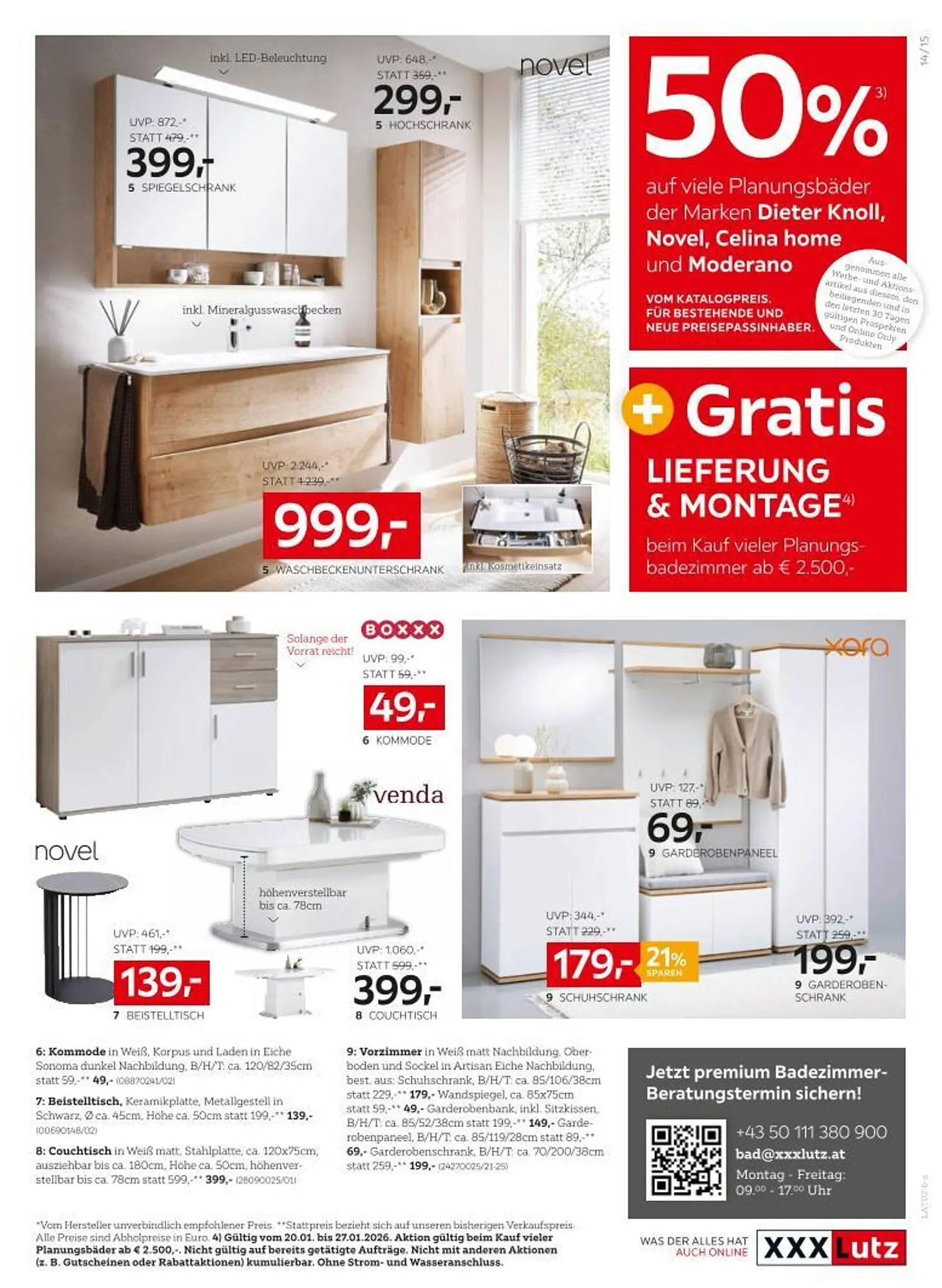 XXXLutz Prospekt von 20. Jänner bis 27. Jänner 2026 - Flugblätt seite  15