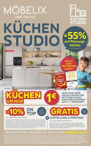 Möbelix Prospekt - Küchen studio von 8. September bis 19. September 2026 - Flugblätt seite 1