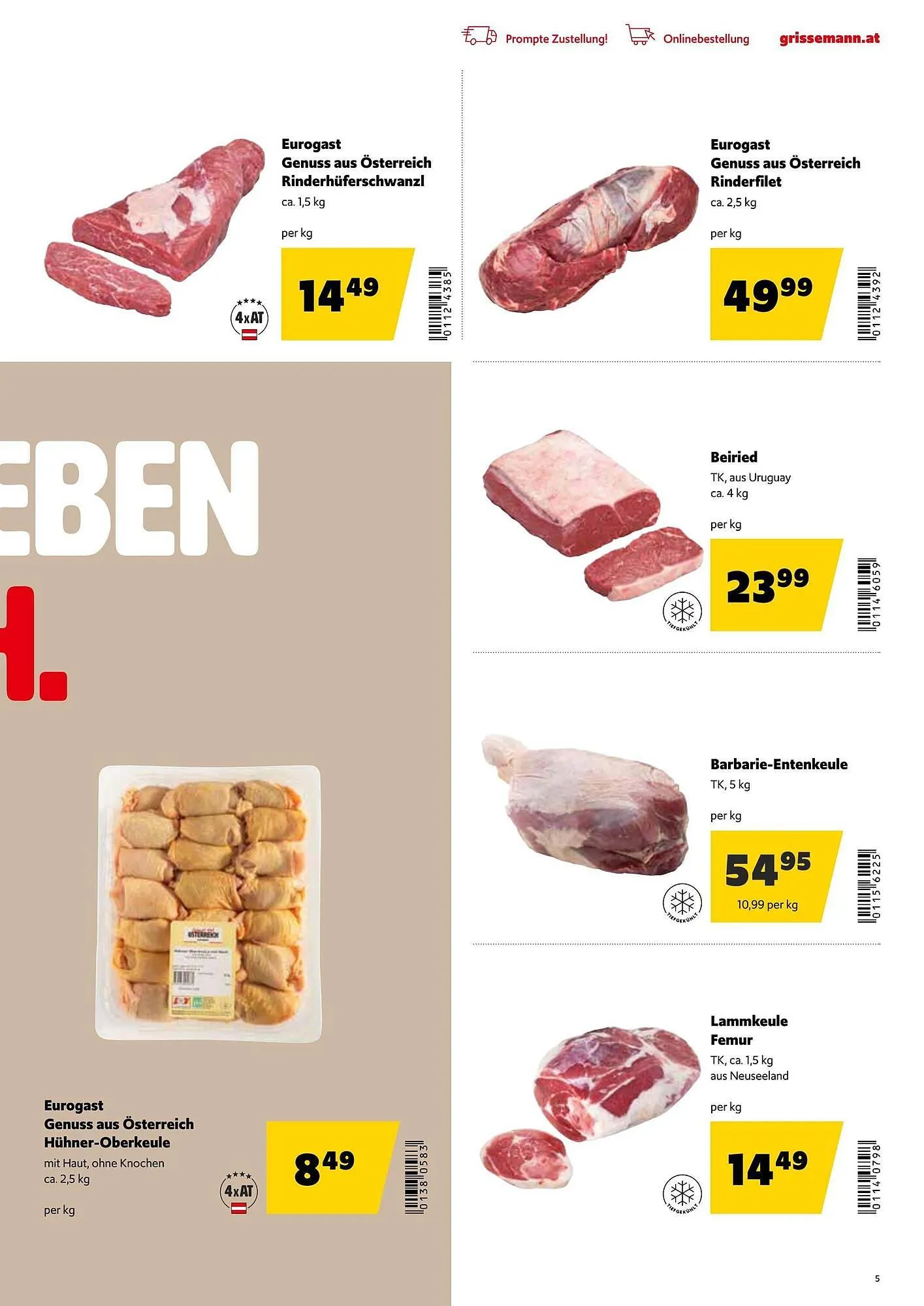 Eurogast Grissemann Flugblatt von 23. März bis 4. April 2026 - Flugblätt seite  5