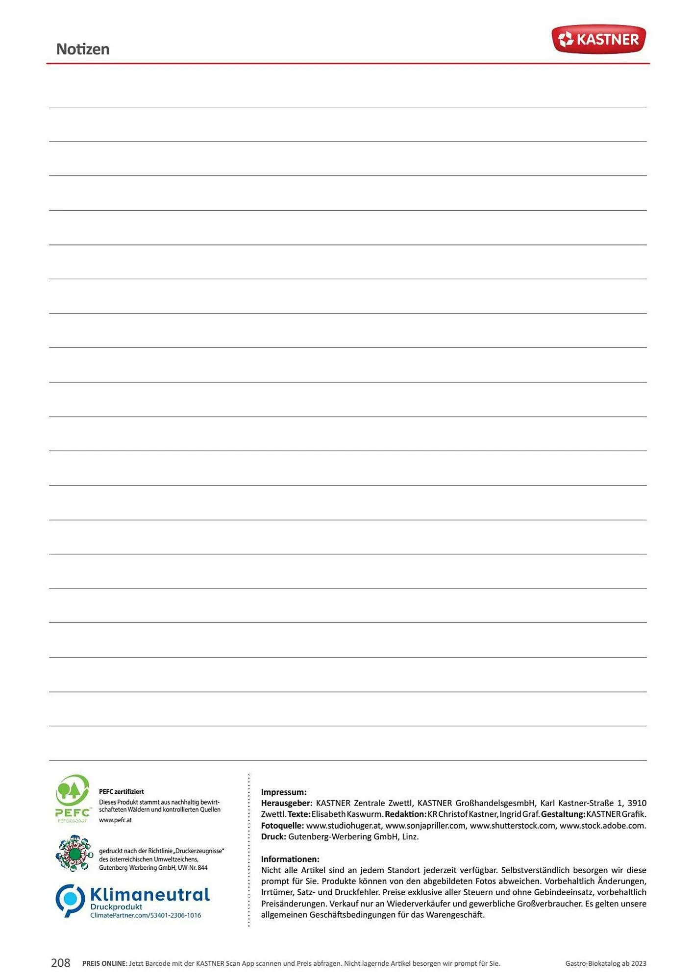 Kastner Flugblatt von 15. September bis 30. Dezember 2023 - Flugblätt seite  210