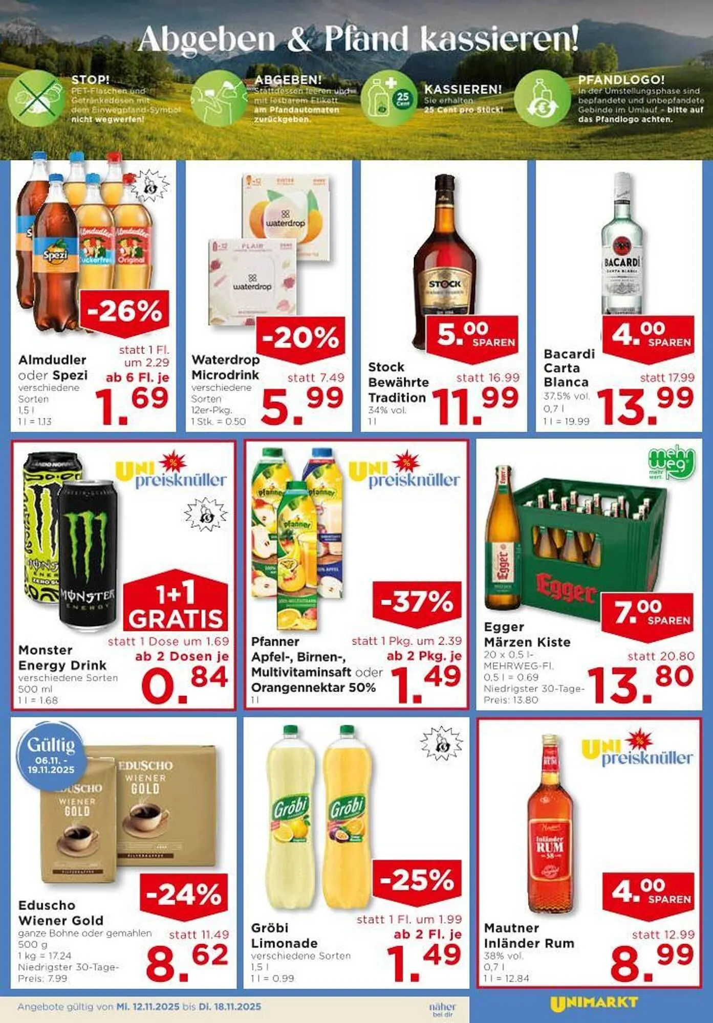 Unimarkt Flugblatt von 12. November bis 18. November 2025 - Flugblätt seite 9