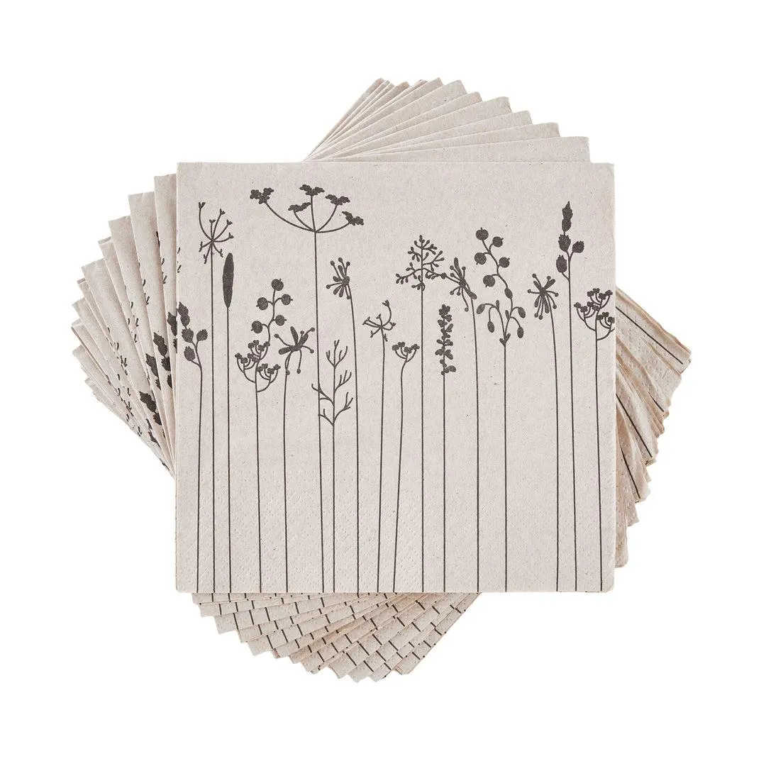 Papierserviette recycelt Blumenstiele 20 Stücke