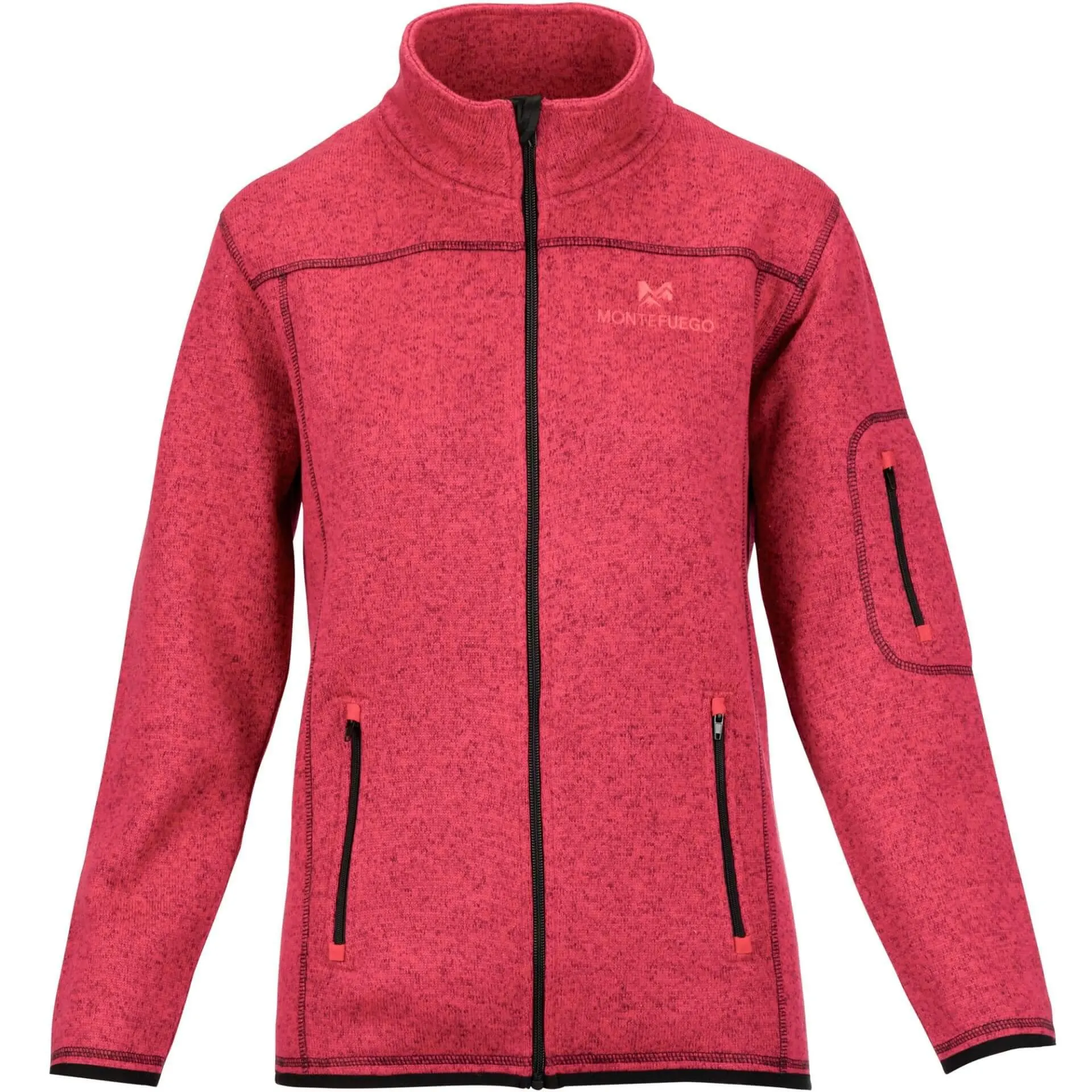 Damen Strickfleece Jacke "Gitti", Magenta