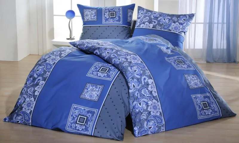 GERALD WITTMANN Bettwäsche in Glatt-Renforcé Blau | 70 x 90 / 140 x 200 cm