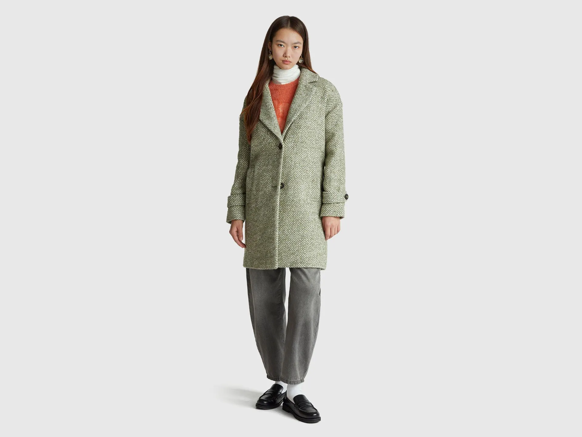 Mantel aus Wollmischung