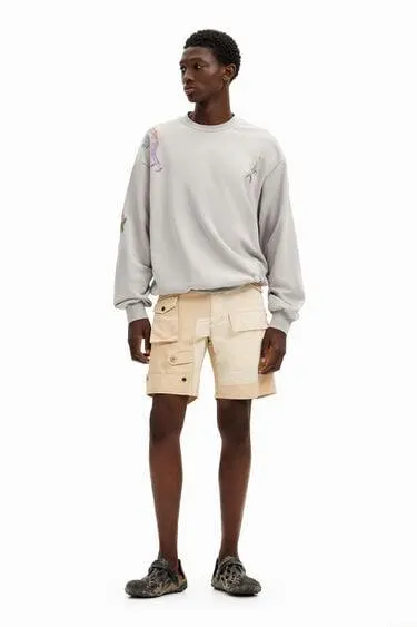 Sweatshirt mit Aquarellillustrationen