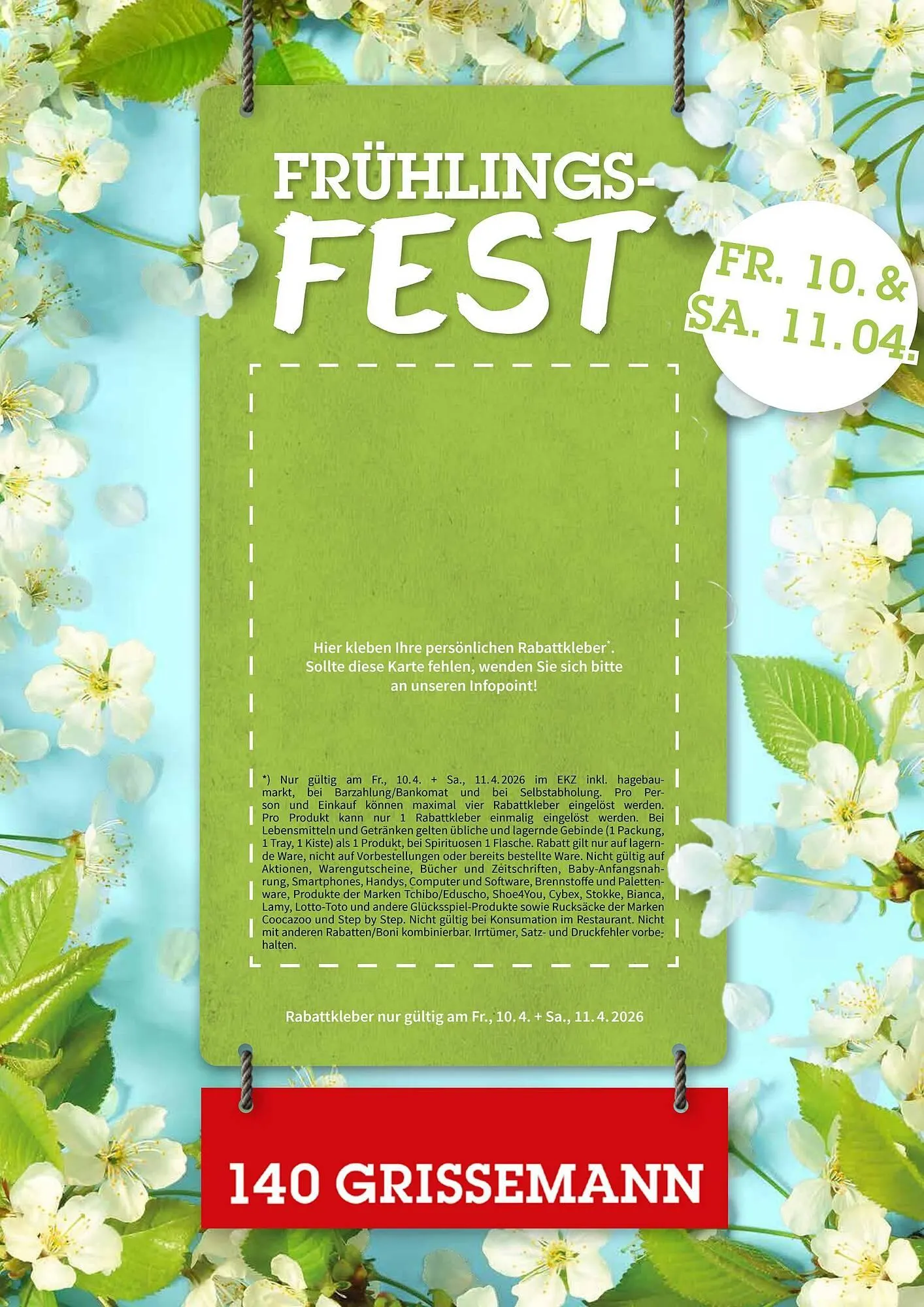 Eurogast Grissemann Flugblatt von 10. April bis 11. April 2026 - Flugblätt seite  1