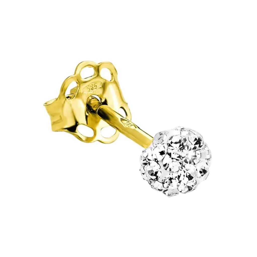Amor Single-Ohrstecker »Schmuck Geschenk Single Ohrschmuck für ein Ohr 9035564 Gold 585« mit Kristallstein