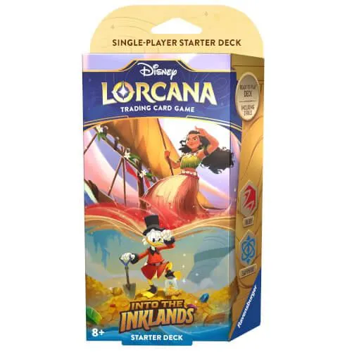 Ravenburger 11098278 Disney Lorcana: Die Tintenlande - Starter Deck Rubin und Saphir (Englisch) Lorcana _x0013_ Trading