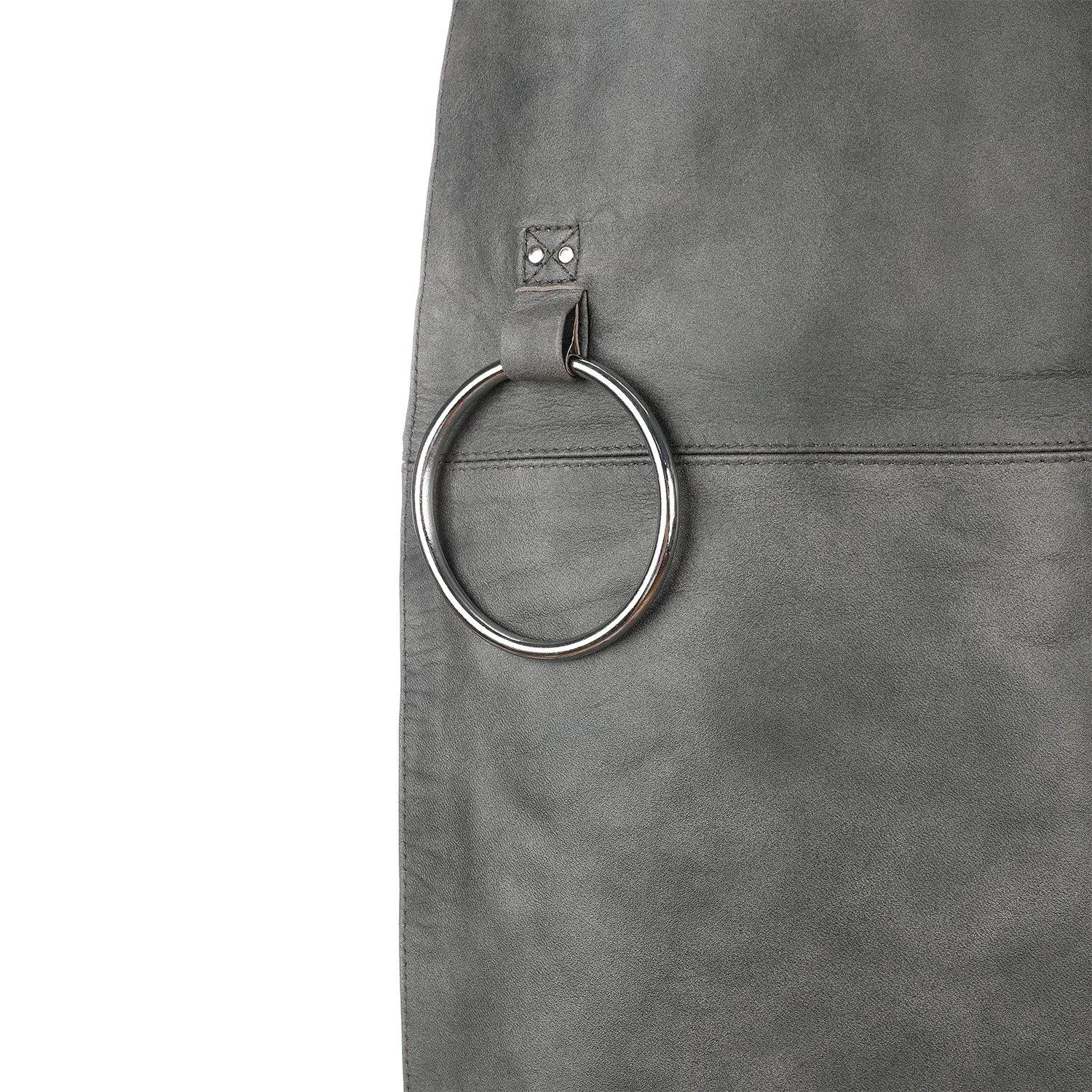 Grillschürze Leder “Österreich”, Grau