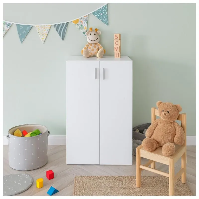 HTI-Living Kommode mit 3 Regalfächern Nina Weiß Weiß