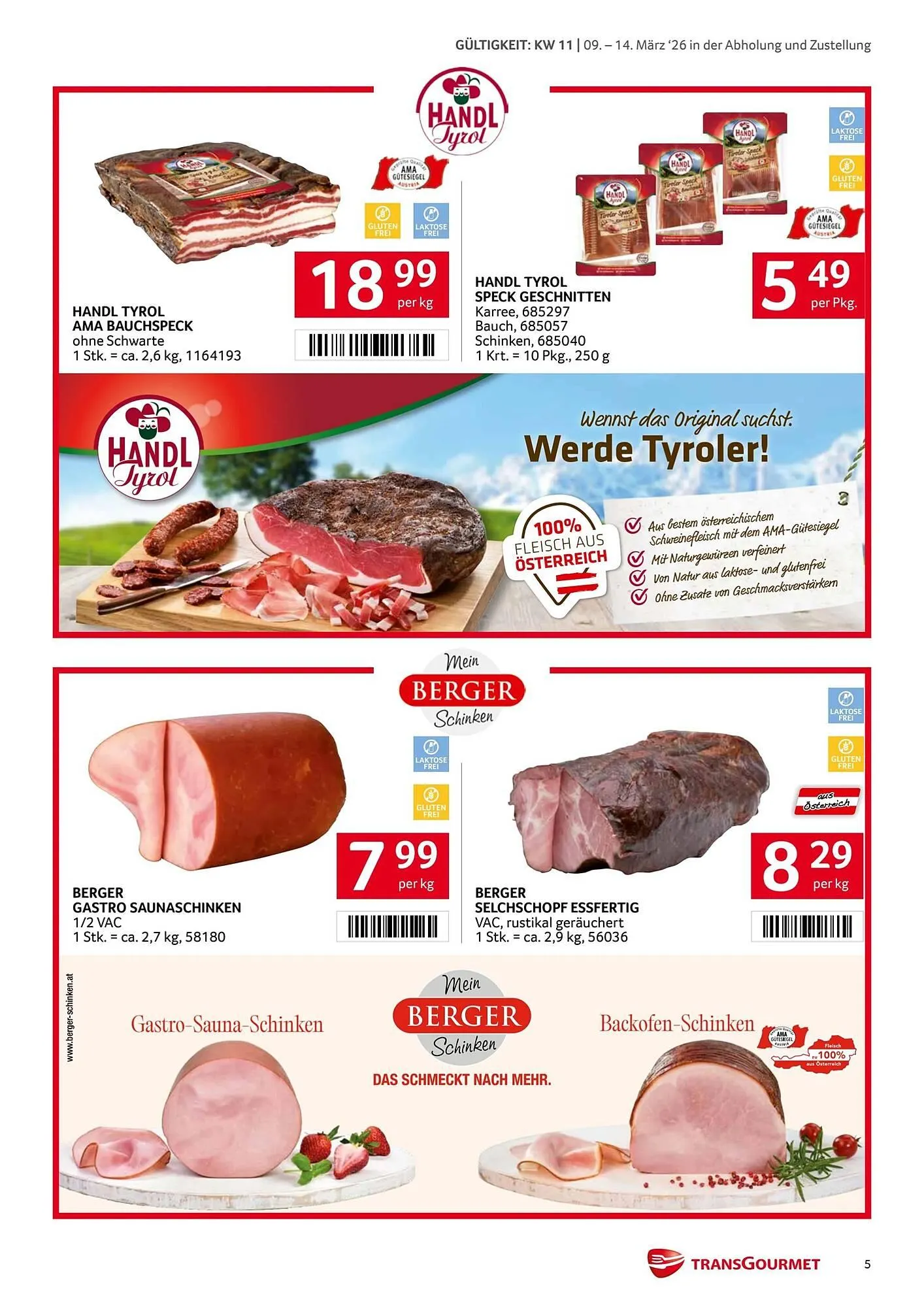 Transgourmet Flugblatt von 9. März bis 15. März 2026 - Flugblätt seite  5