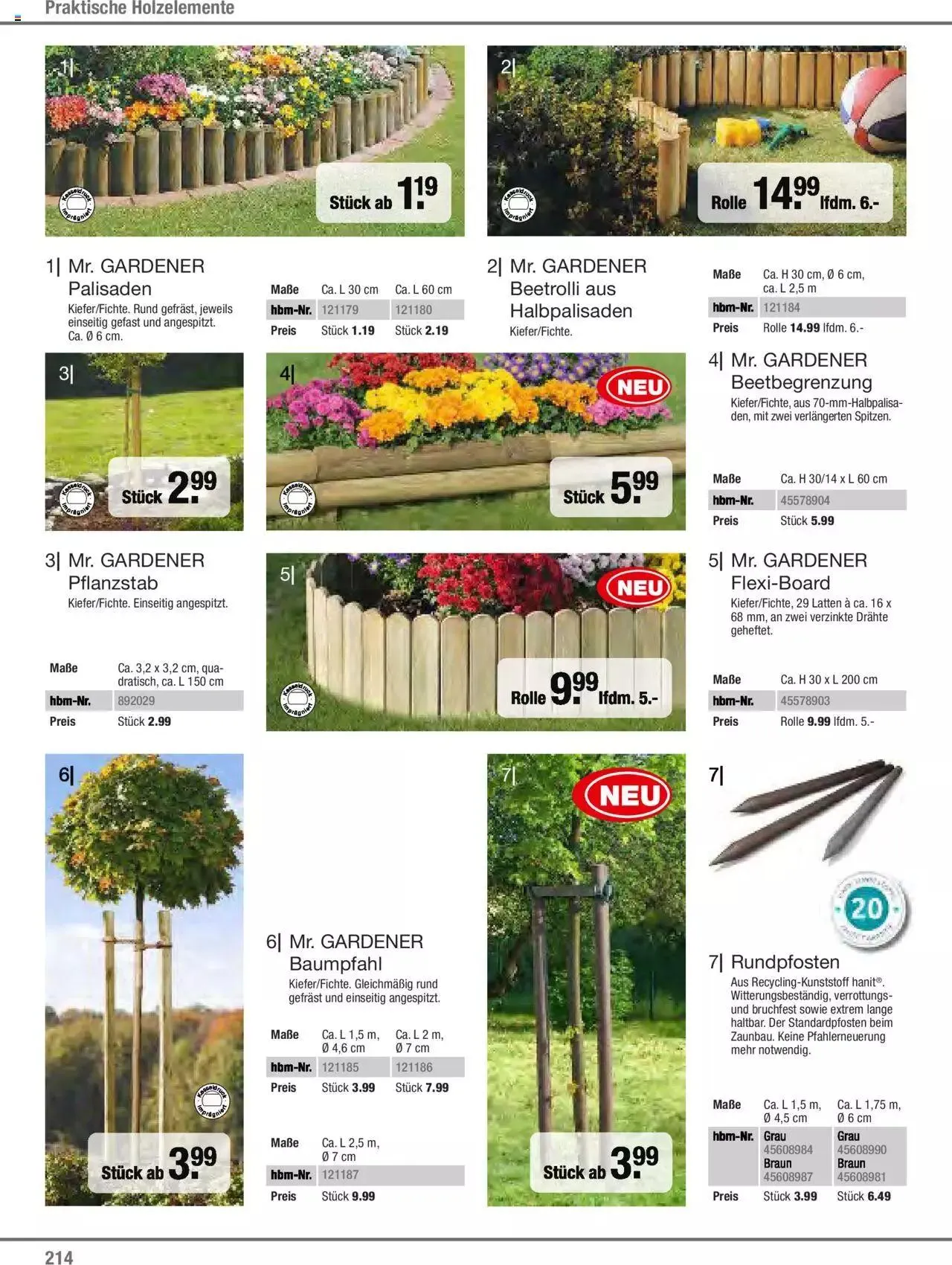 Hagebau Gartenjahr 2023 von 7. März bis 31. Dezember 2023 - Flugblätt seite  214