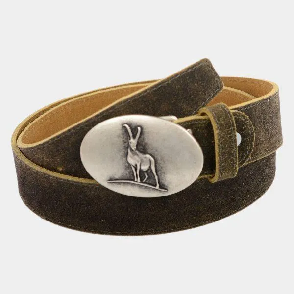 Ledergürtel “Steinbock”, Hellbraun